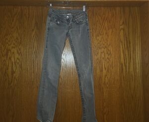 Vintage True Religion Women's Gray Skinny Jeans